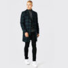 Tartan Long Single Breasted Coat For Men