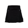Deluxe Modern Utility Fashion Skirt Black With Leather Straps