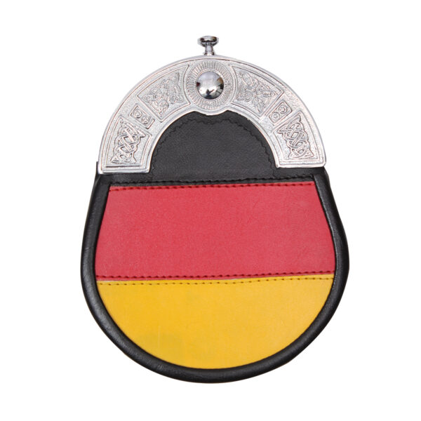 Germany Flag Leather Sporran With Chain Belt