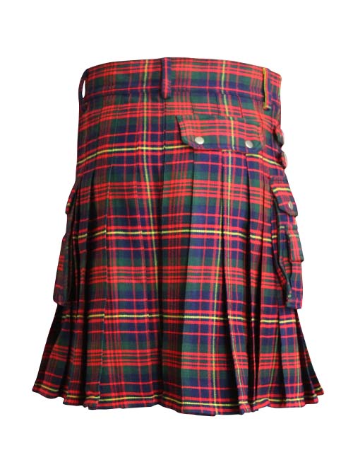 Cameron Ancient Tartan Contemporary Utility Kilt Heavy Weight 16oz With Buckle Straps