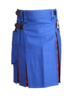 Hybrid Kilt Royal Blue - Tartan Box Pleated