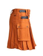 Saffron Tartan Contemporary Utility Kilt Heavy Weight 16oz With Leather Straps