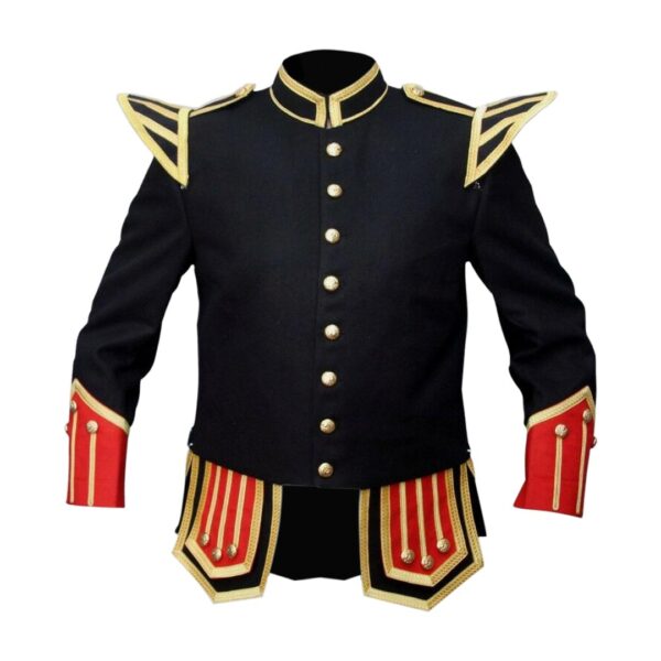 Military Pipe Band Doublet Blazer Wool with Braid and Trim