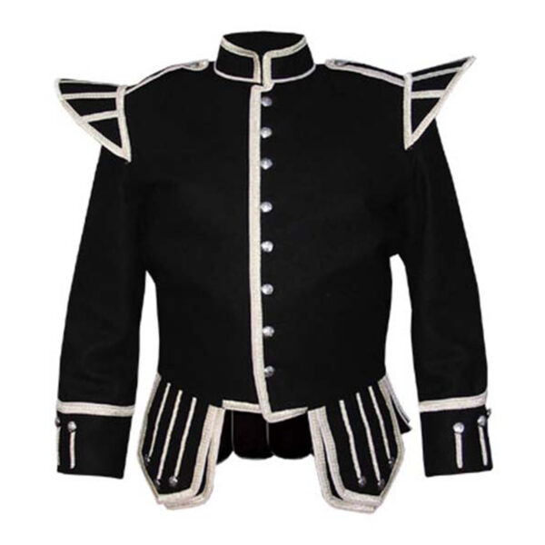 Pipe Band Doublet Blazer Wool With Braid